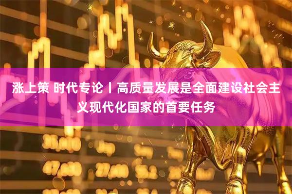 涨上策 时代专论丨高质量发展是全面建设社会主义现代化国家的首要任务