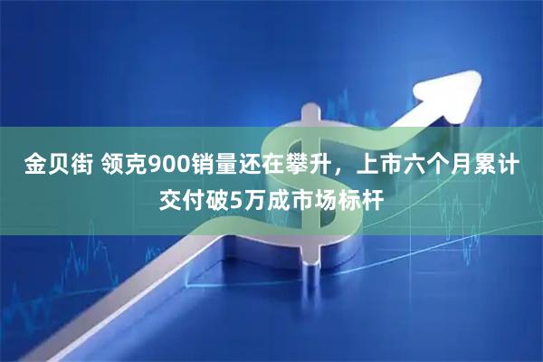 金贝街 领克900销量还在攀升，上市六个月累计交付破5万成市场标杆